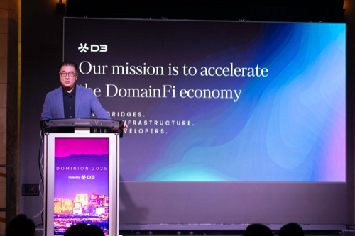 D3 DomainFi presentation on stage