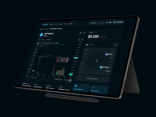 Attendees trading at laptops